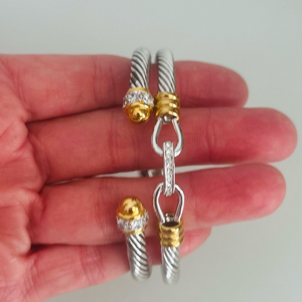 Designer inspired Silver and Gold Women's Bracelet
